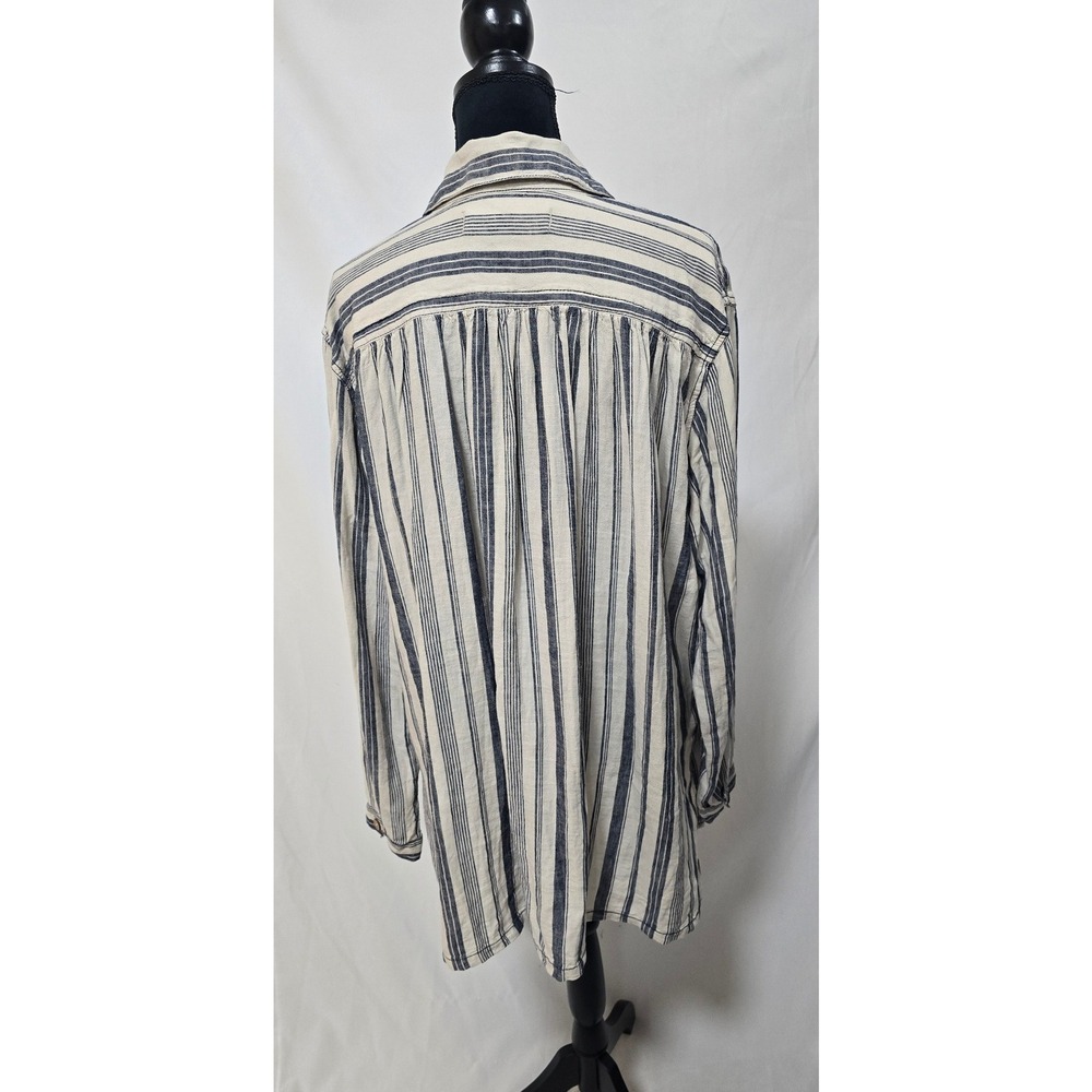 We The Free People Revolve women L summer breeze stripe linen blend blouse - Picture 9 of 11